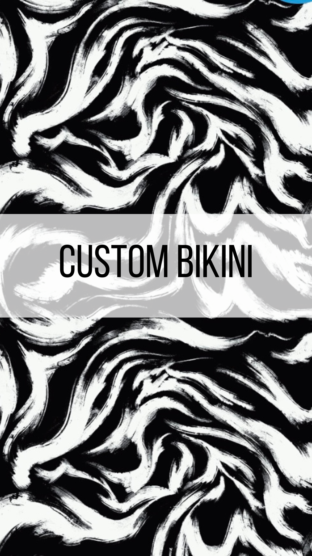 CUSTOM BIKINI MONOCHROME WAVE