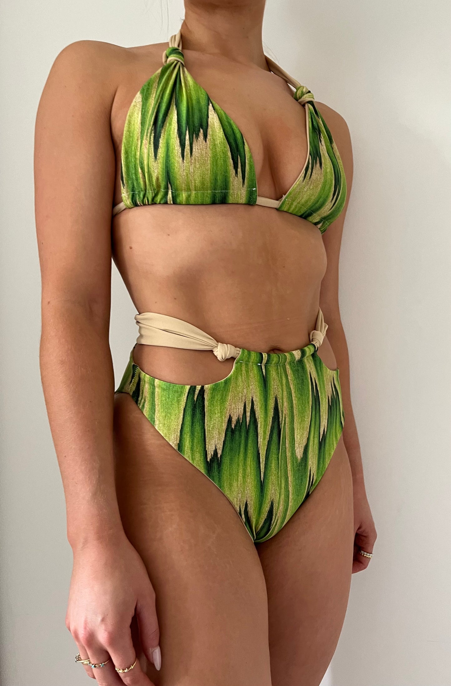 GREEN ZIG ZAG KNOT SET