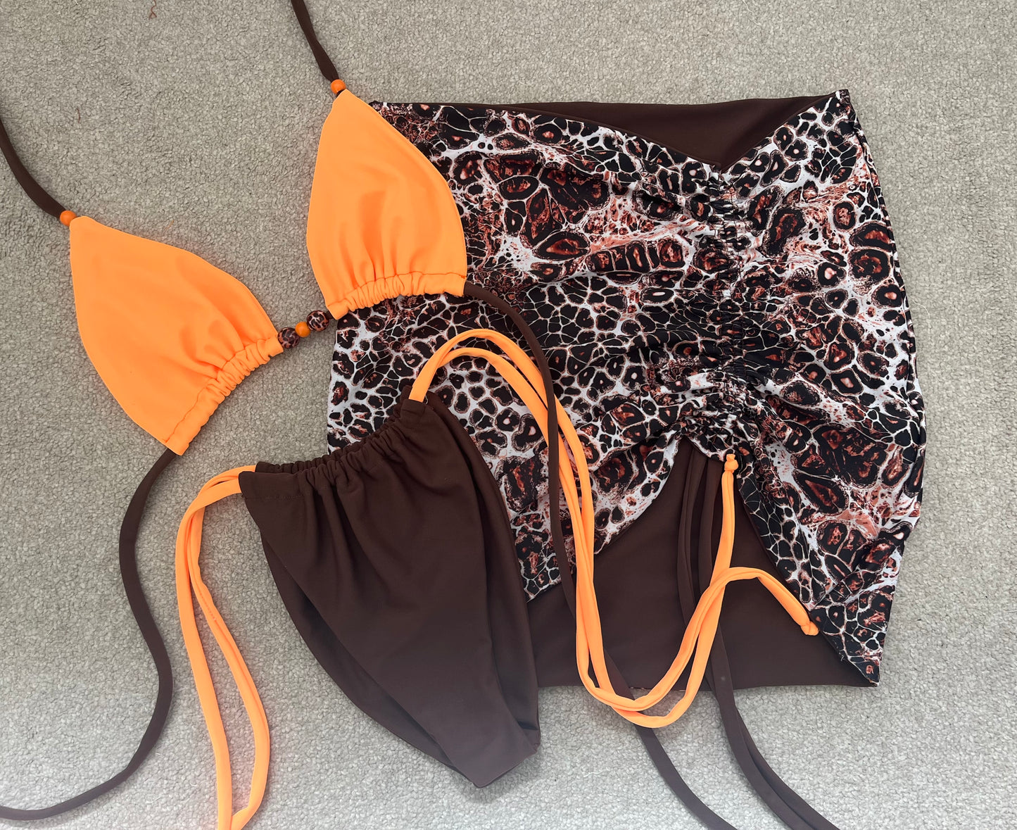 LEOPARD LAVA 3 piece set