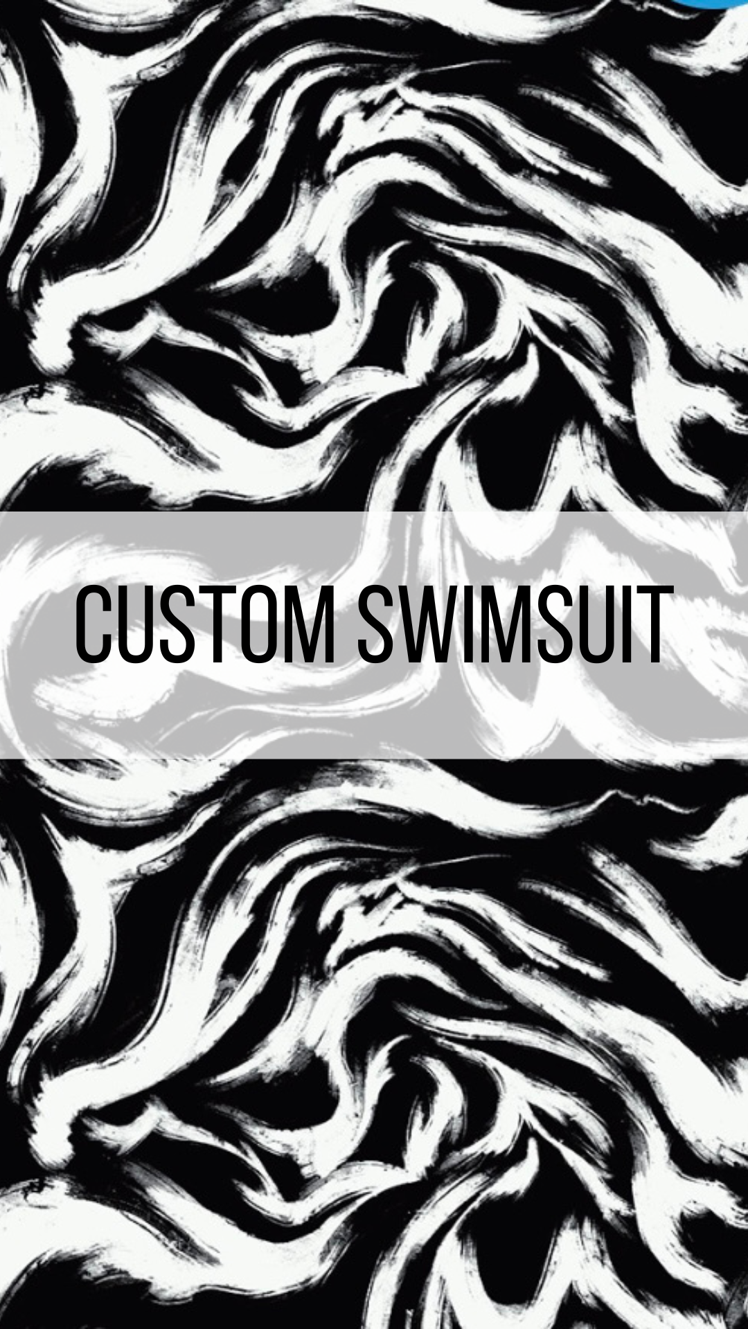 CUSTOM SWIMSUIT MONOCHROME WAVE